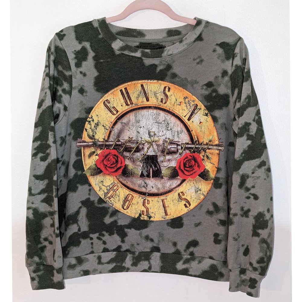 Guns N' Roses Bleach Tie Dye Sweatshirt Crew Neck